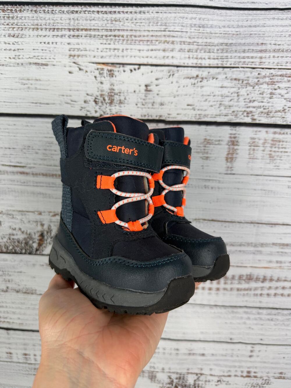 Carters Navy Blue Snow Boots Toddler Boy 5 Warm Winter